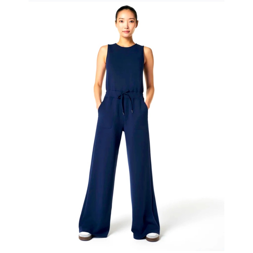 Like NEW SPANX AirEssentials
Sleeveless Jumpsuit - Navy Blue